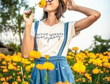 woman smelling flowers helps in character design